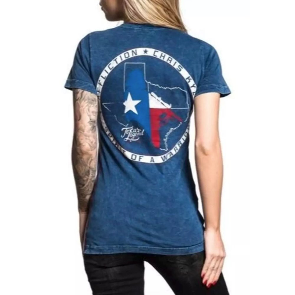 AFFLICTION Women's T-Shirt S/S CK TEXAS LEGEND Tee - Picture 1 of 9